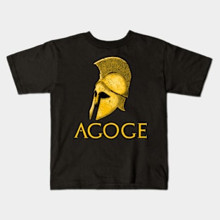 Agoge - Ancient Spartan Military - Greek History Kids T-Shirt